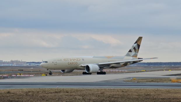 Etihad Cargo Boeing 777F at Frankfurt Airport