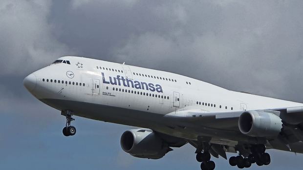 Lufthansa Boeing 747-8 at Frankfurt Airport